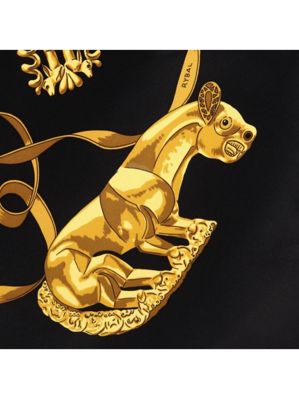 Hermes Scarf Carre 90 les Cavaliers D'or Silk - Picture 6 of 7